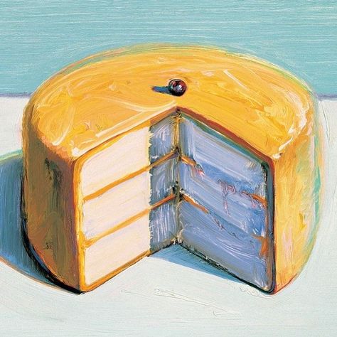 Wayne Thiebaud Lemon Cake 1964 Wayne Thiebaud Cakes, Mondrian Art, Wayne Thiebaud, Museum Gift, Principles Of Art, Cake Card, Virtual Art, Notecard Set, Childrens Art