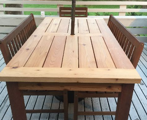 Cedar Patio Table, Cedar Outdoor Table, Farmhouse Patio Table, Cedar Table Top, Outdoor Table Diy, Wooden Patio Table, Wood Outdoor Table, Outdoor Dining Table Diy, Outdoor Table Plans