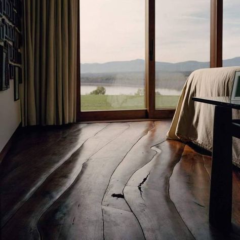 Black Walnut Flooring, Dwell Magazine, Walnut Floors, Wooden Floors, Casa Exterior, Wooden Floor, Wood Doors Interior, Floor Design, Wooden Flooring