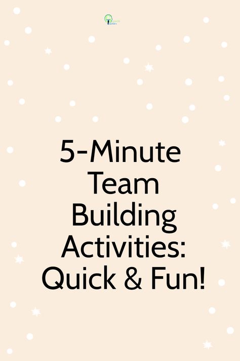 Discover the power of a cohesive team with our collection of 5-minute team building activities. Perfect for busy workplaces, our activities are designed to foster team spirit, boost morale and bring out the best in every employee. Dive in and transform your workplace today! Team Building For Adults At Work, Quick Team Building Games For Work, Team Activity For Work, Energizer Activities Team Building, Avid Fun Friday Team Building Activities, Team Building Decoration Ideas, Ice Breakers For Staff Meetings, Fun Activities For Office Team Building, Ideas For Team Building At Work