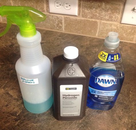 Tired of red clay stained baseball and/or softball pants? One part dawn, 2 parts hydrogen peroxide together in spray bottle = amazing results! Let it sit for 5-10 minutes, then wash. You can keep your leftover mix, just don't forget to label it and keep in a dark place/or dark bottle to keep the peroxide fresh! This works great on grout too! Homemade Upholstery Cleaner, Diy Upholstery Cleaner, Wasp Spray, Carpet Diy, Carpet Cleaner Solution, Rug Doctor, Clean Baking Pans, Diy Carpet Cleaner, Carpet Cleaning Solution