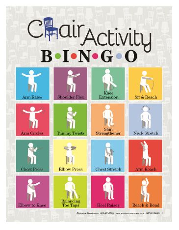 The Playful Otter: Chair Activity Bingo Seated Stretches, Elderly Activities, Activity Director, Senior Activities, Therapeutic Activities, Student Behavior, Fun Arts And Crafts, Game Card, Bingo Games