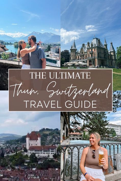 Thun is one of the most picturesque small towns in the Swiss Alps. Save this complete guide on where to stay, eat, drink and explore in Thun, Switzerland! Thun Switzerland, Switzerland Travel Guide, Lake Thun, Switzerland Travel, Jet Lag, The Alps, Swiss Alps, Travel Bugs, City Guide