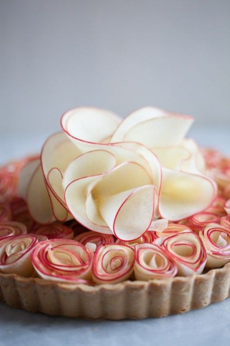 Apple Butter Rose Tart | ZoëBakes | eat dessert first Meringue Photography, Catering Inspiration, Apple Board, Zoe Bakes, Dessert Styling, Rose Tart, Desserts Apple, Butter Rose, Apple Tarts