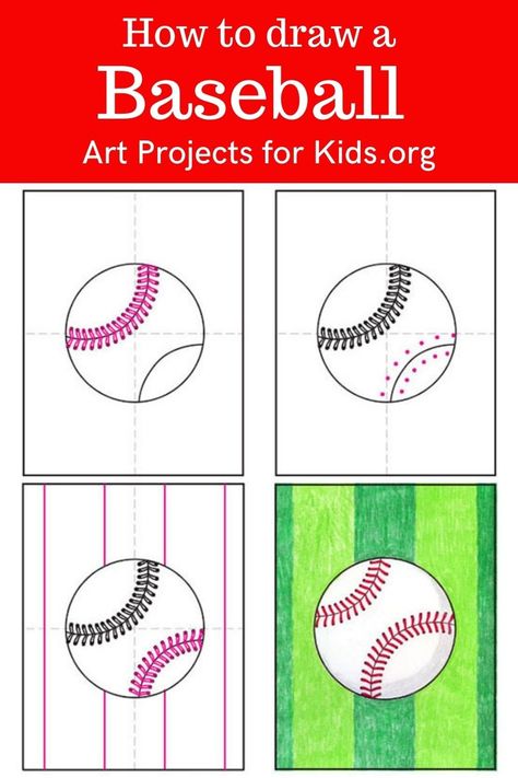 Direct Drawing, Baseball Coloring Pages, Baseball Drawings, Baseball Painting, Crayon Drawing, Darkest Black Color, Simple Drawings, Crayon Drawings, Art Projects For Kids