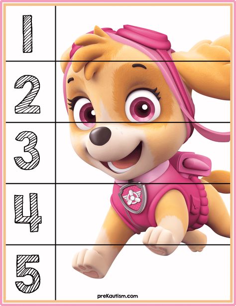 Paw Patrol Activities, Activities For Birthday Party, Activities For Birthday, Paw Patrol Birthday Party, Birthday Activities, Number Puzzles, Paw Patrol Party, Paw Patrol Birthday, Math Activities Preschool