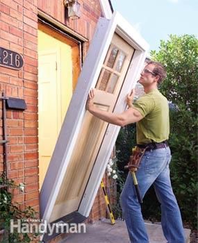 How to Replace an Exterior Door Mud Rooms, Replace Exterior Door, Installing Exterior Door, Prehung Doors, Casa Diy, Home Fix, Door Repair, Replace Door, Diy Home Repair