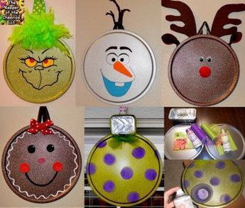 Grinch Pizza, Pizza Pan Wreaths, Christmas Pizza, Clothespin Wreath, Pizza Pans, Bunny Door Hanger, Christmas Craft Ideas, Door Hangings, Cookie Sheets