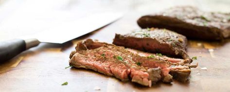 Coffee Marinated Skirt Steak. A tender, delicious way to marinade. This recipe will surprise you with the complex smoky, sweet, tangy flavour. Marinated Skirt Steak, Skirt Steak, Beef Recipes, Sprouts, Sprinkles, Steak, Chef, Meat, Coffee