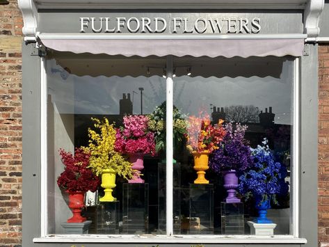 https://www.yorkpress.co.uk/resources/images/11288751/ Shop Window Flower Display, Spring Flower Shop Window Display, Mothers Day Window Display Shops, Pride Window Display, Florist Window Display, Mother’s Day Retail Window Display, Storefront Flower Installation, Flower Shop Decor, Summer Window