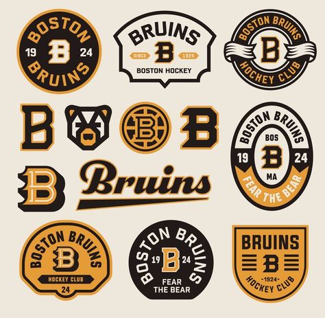 Boston Hockey, Nhl Teams, Team Logo Design, Sport Branding, Sports Logo Design, Baseball Design, Affinity Designer, Badge Logo, Brand Kit