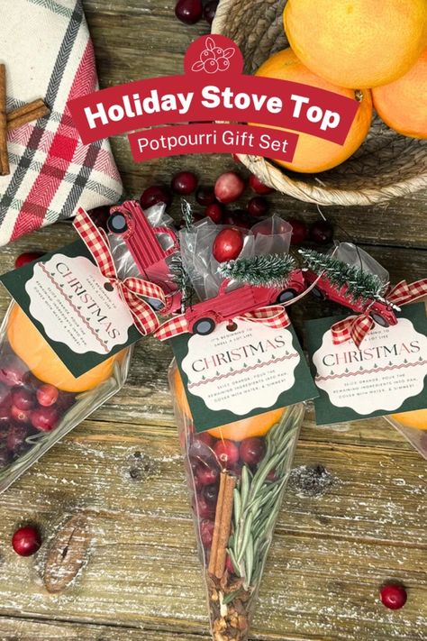 Holiday Stove Top Potpourri Gift Set - Gather Lemons Homemade Fall Potpourri Gift, Holiday Popurri Gift, Stove Pot Potpourri, Christmas Stove Potpourri Gift, Christmas Stovetop Potpourri Gift Bags, Christmas Smell On Stove Gift, Neighbor Holiday Treats, Stovetop Potpourri Recipes Gifts, Christmas Potpourri Gift Bags