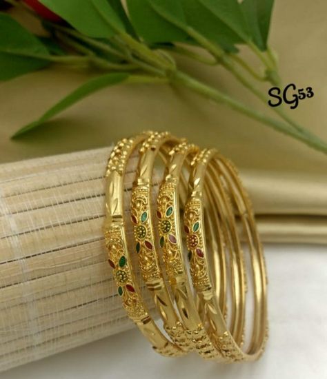 Bangles Gold Bangles, Daily Bangles Gold, Bangle Designs Gold Daily Wear, Daily Use Bangles In Gold, Daily Wear Gold Earrings For Women, Solid Gold Bangles Indian, Daily Earrings Simple Gold, Plain Gold Bangles For Daily Use, Bangles Jewelry Designs Gold Daily Use