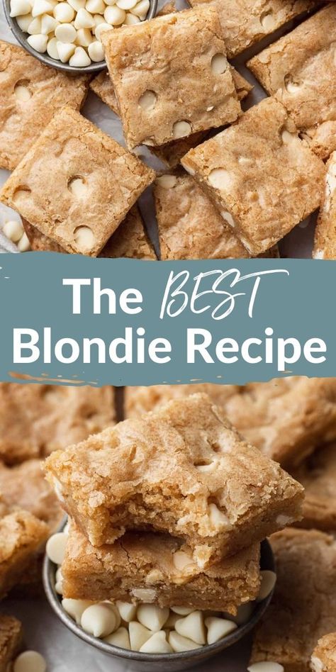 Best Blondie Recipe, Brownie Easy, Best Blondies Recipe, Blondies Recipe Easy, Live Well Bake Often, Homemade Brownies Easy, Blondie Recipe, Cheesecake Oreo, Blondies Recipe