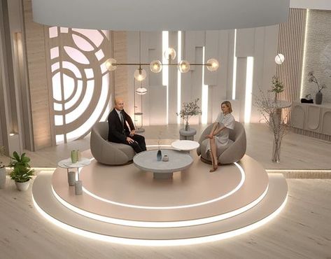 Virtual Set Tv Studio Show, Virtual Studio Set, Event Interior Design, Tv Studio Set Design Ideas, Stage Set Up, Talkshow Set Design, Set Design Concept Art, Tv Show Set Design, Tv Studio Set Design