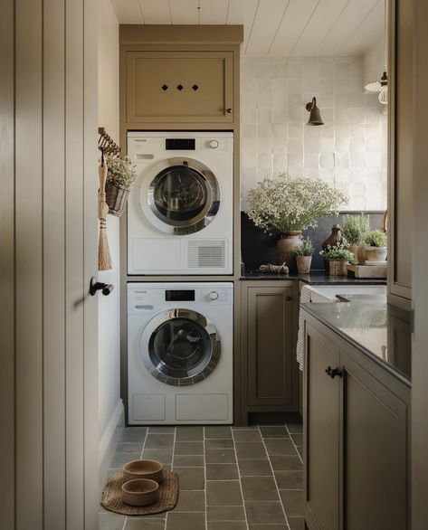 Cottage Laundry Room, Boot Rooms, Stacked Laundry Room, Laundry Nook, Pantry Laundry Room, Pantry Laundry, Laundry Room Renovation, Laundry Room Ideas, Laundry Room Inspiration