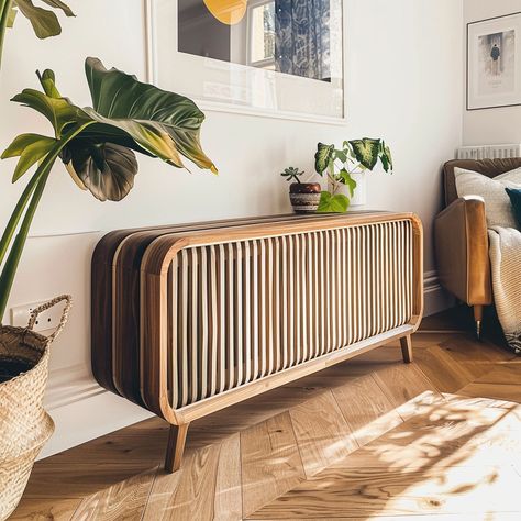 13 Gorgeous Radiator Cover Ideas - Rhythm of the Home Radiator Covers Hallway, Cover For Radiator Ideas, Covering Radiator Ideas, Table Over Radiator, Radiator Cover Ideas Living Room, Radiator Cover Ideas, Wall Heater Cover, Bedroom Radiators, Wall Radiators