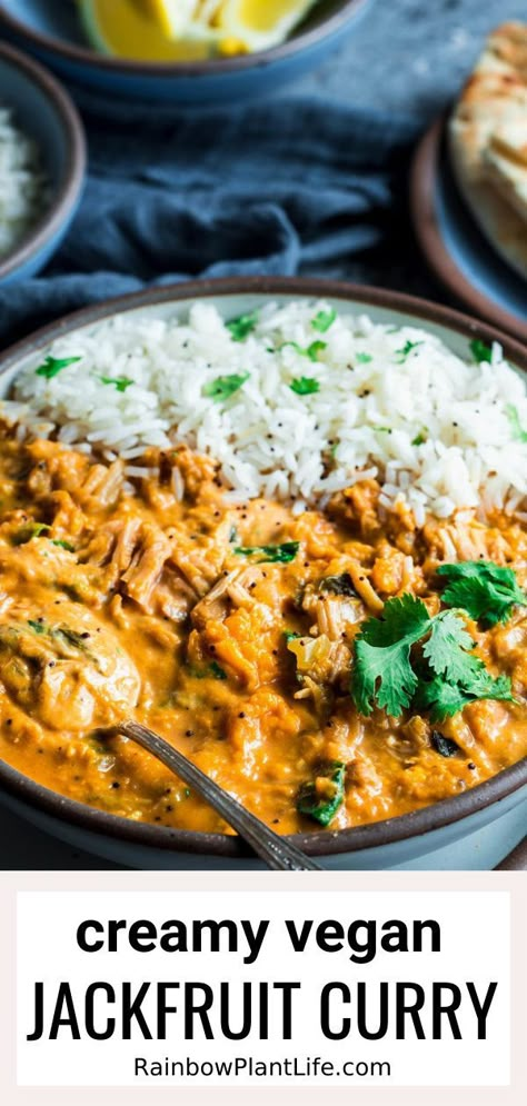 Instant Pot Curry, Jackfruit Curry, Vegan Jackfruit, Vegan Instant Pot, Canned Jackfruit, Jackfruit Recipes, Vegan Instant Pot Recipes, Vegan Brunch, Vegan Curry