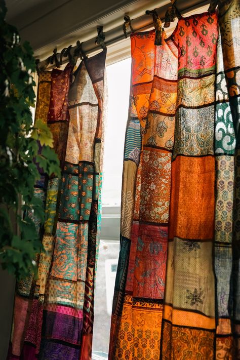 Collage Stickers, Sustainable Interior, Home Decor Fall, Pieces Of Clothing, Beautiful Curtains, Leftover Fabric, Dream Room Inspiration, Dream Apartment, Fall Home