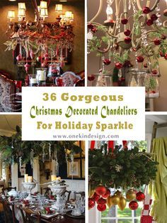 36 Gorgeous Christmas decorated chandeliers for holiday sparkle Christmas Wreath Chandelier Diy, Xmas Chandelier Decor, Christmas Decor Chandelier, Decorating Chandeliers For Christmas, Decorate Chandelier For Christmas, Christmas Chandelier Ideas, Christmas Decorated Chandeliers, Chandelier Christmas Decorations, Chandelier Christmas Decor