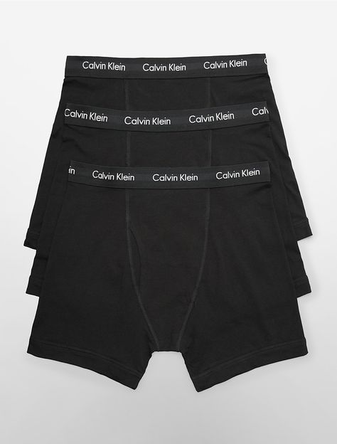 cotton stretch 3-pack boxer brief | Calvin Klein Designer Boxers, Men Boxers, Calvin Klein Men, Sporty Look, Black Denim Shorts, Boxer Briefs, Calvin Klein Jeans, Urban Fashion, Look Fashion