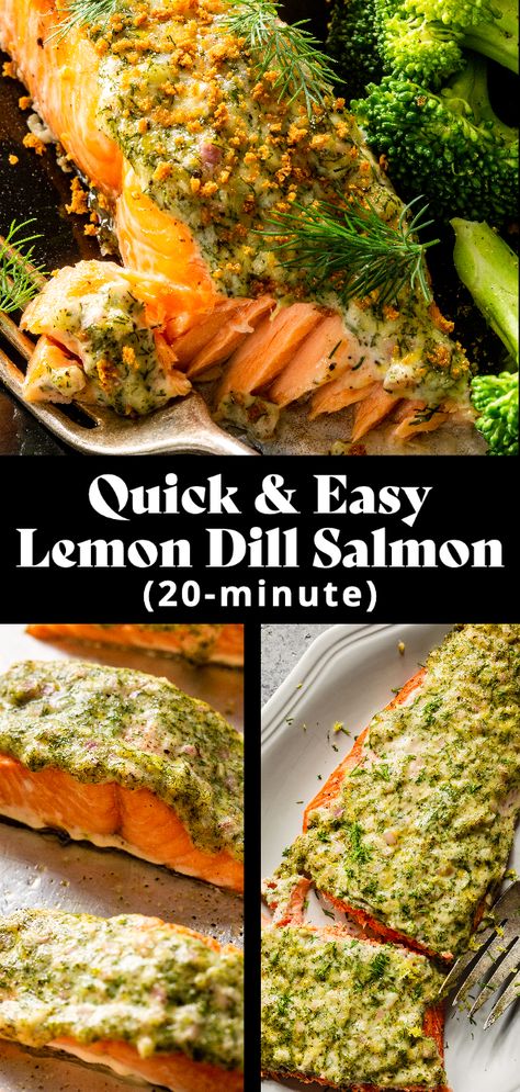 Lemon Dill Mayo Salmon, Dill Butter Salmon, Salmon Dill Sauce Recipes, Salmon And Dill Recipes, Fresh Dill Recipes, Frozen Salmon Recipe, Dill Salmon Recipes, Dinner Date Recipes, Planning 2024