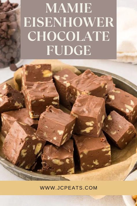 Mamie Eisenhower Chocolate Fudge Mamie Eisenhower Fudge, Hard Fudge Old Fashioned, Christmas Chocolate Fudge, Mamie Eisenhower Fudge Recipe, Best Ever Fudge Recipe, Old Fashioned Fudge Recipes Grandmothers, Opera Fudge Recipe, Millionaire Fudge Recipe, Creamy Fudge Recipes