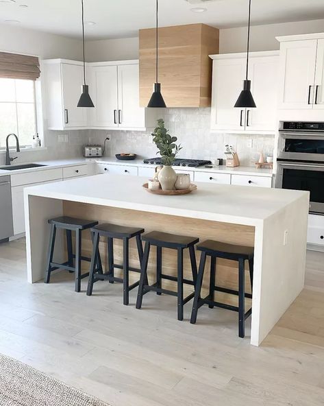 38 Statement Kitchen Island Back Panel Ideas to Try Now Island Back Panel Ideas, Kitchen Island Back Panel, Kitchen Island Back Panel Ideas, Kitchen Island Back, Aesthetic Work Desk, White Oak Kitchen Cabinets, Room Inspo Aesthetic, Kitchen Island Decor Ideas, Baddie Apartment Ideas