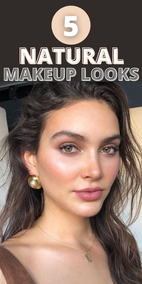 5 Natural Everyday Makeup Ideas To Try This Year! Natural Morning Makeup, No Make Up Eyes, Put Together Makeup Look, Natural Makeup With Contour, Soft Looking Makeup, Daily Eye Makeup Natural, Natural Makeup Look Without Foundation, Natural Makeup No Eyeshadow, Make Up For Day Natural