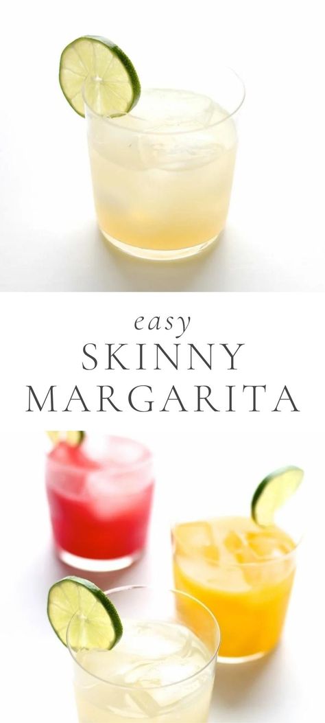 This easy skinny margarita recipe is fresh and flavorful without all the calories! It’s a skinny margarita made with agave and lime that is so good you’ll never use a margarita mix again! Easy Healthy Margarita Recipes, Simply Margarita Recipe, Low Calorie Margaritas, No Sugar Margarita Recipe, Margarita Without Tequila, Clean Margarita Recipe, Magrita Drinks, Premade Margarita Recipe, Refreshing Margarita Recipe