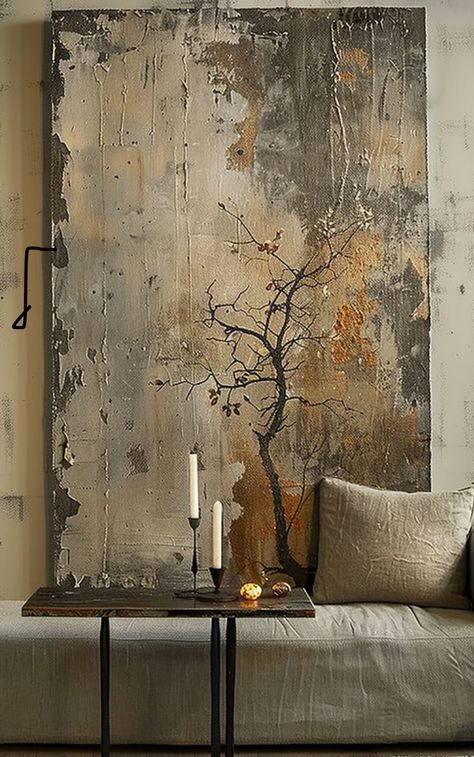 Paint Over Canvas Painting, Living Room Wall Inspiration, Painting In Room, Calm Paintings, Painting In Living Room, Painting For Room, Wall Painting Designs, Painting A Wall, Wabi Sabi Living Room