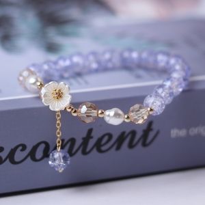 Pearl Bracelet With Flower Charm Violet Glass Bead Pearl Bracelet With Flower Charm Violet Glass Bead | Buy Best Cheap Jewelry [20230511-3] - $5.99 : FashionSonder - Online Best Cheap Workout Clothes, Jewelry, Casual Activewear Outfits Shop For Women and Men Purple Beaded Bracelets, Daisy Charm, Friendship Jewelry, Crystal Beads Bracelet, Bead Charm Bracelet, Birthday Jewelry Gift, Purple Crystals, Flower Bracelet, Colorful Bracelets