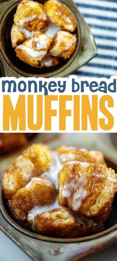 Simple Caramel Sauce, Mini Monkey Bread, Bread Muffins Recipe, Biscuit Monkey Bread, Monkey Bread Muffins, Easy Monkey Bread, Buns In My Oven, Cinnamon Roll Monkey Bread, Monkey Bread Recipe