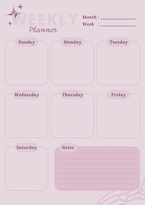 Weekly planner free