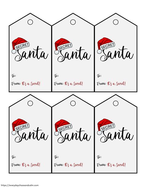 Free Printable Secret Santa Gift Tags To From Gift Tags Free Printables, Secret Santa Gift Tags Free Printable, Secret Santa Tags Free Printable, Ideas For Secret Santa Gifts, Free Santa Gift Tags, Secret Santa Tags, Secret Santa Gifts Ideas, Secret Santa Gift Tags, Gift Tag Template Free Printable