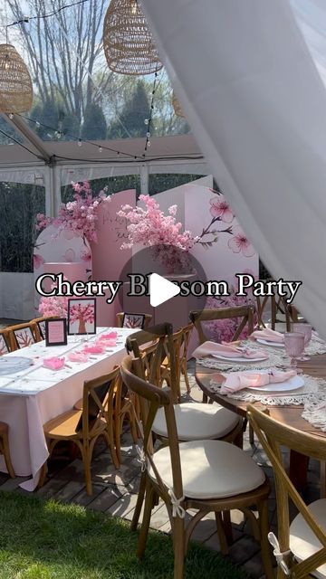 Allison Ocak on Instagram: "The most beautiful party for a special little girl 💕  Happy 1st Birthday Penelope Jean 💗🌸💗  Jennifer @worthashotevents you are incredible...thank you for trusting us with your vision 💗  I can't get enough of this one...all those Cherry blossoms 😍  Event planner @worthashotevents  Tablescape @worthashotevents  Backdrop & centerpieces @edadesigns   Isn't this just so beautiful...let us know what you think!?! 🌸💗⬇️  #cherryblossom #firstbirthday #cherryblossomparty #firstbirthdayparty #firstbirthdayinspo #edadesigns #longislandsmallbusiness #success" Cherry Blossom First Birthday, Cherry Blossom Party Ideas, Cherry Blossom Centerpiece Ideas, Cherry Blossom Birthday Theme, Cherry Blossom Theme Party, Cherry Blossom Birthday, Cherry Blossom Centerpiece, Cherry Blossom Party, Cherry Blossom Theme