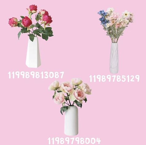 These decals are mine 💕 Flower Bush Codes Bloxburg, Bloxburg Rose Decals, Bloxburg Floral Decal Codes, Bloxburg Flower Vase Decal, Wall Decor Decals Bloxburg, Hood Decals Bloxburg, Floral Bloxburg Decals, Coquette Decal Codes Bloxburg, Flower Shop Bloxburg Decals