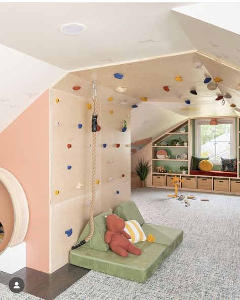 Playroom Jungle, Under Stairs Playroom, Loft Playroom, Indoor Playroom, Diy Playroom, Kids Shared Bedroom, Living Room Playroom, Attic Playroom, Toddler Playroom