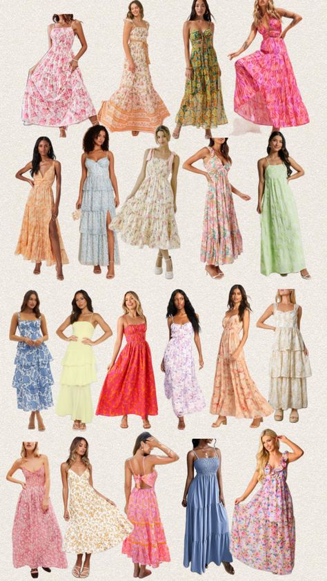 sundress season sundress inspo wedding guest inspo floral sundress rehearsal dinner inspo garden party inspo Rehersal Dinner Guest, Sundress Wedding, Garden Wedding Dress Guest, Summer Wedding Attire, Sundress Season, Party Inspo, Summer Wedding Outfits, Garden Dress, Guest Attire