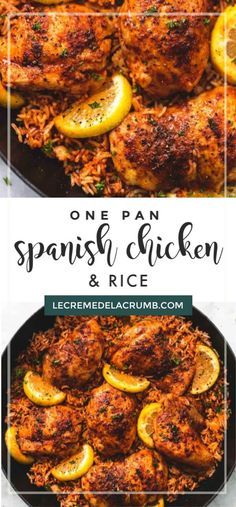 Spanish Chicken Recipes, Spanish Chicken And Rice, Spanish Chicken, Rice Recipes For Dinner, Meal Prep Plans, Easy One Pot Meals, Chicken And Rice, One Pan, 30 Minute Meals