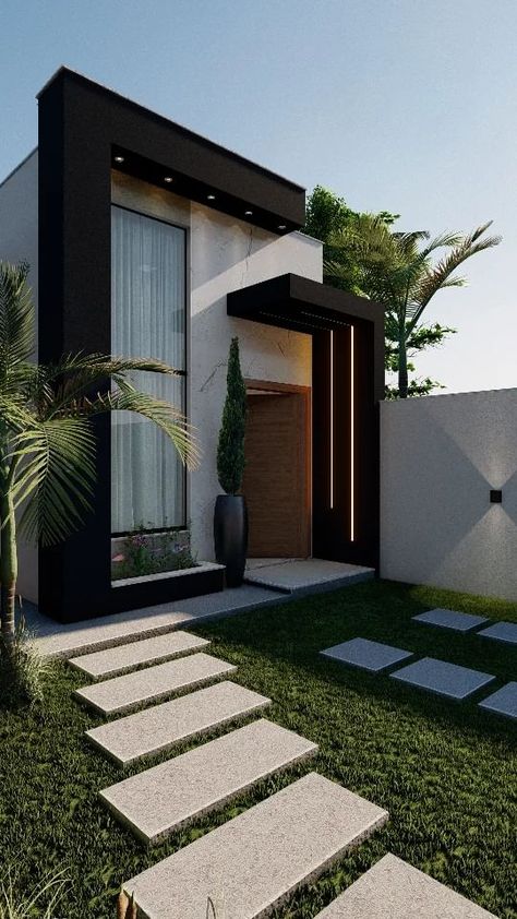 @michael_engcivil • Fotos e vídeos do Instagram House Structure Design, Small Villa, Modern Front Yard, Dream Life House, Future Apartment Decor, Modern House Facades, House Outside Design, Home Entrance Decor, Facade Design