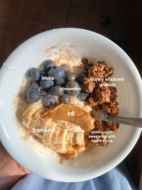 yogurt bowl toppings recipe idea summer recipe Best Yogurt Bowl, Good Yogurt Bowls, Fruit Yogurt Bowl Recipe, Healthy Breakfast Recipes Yogurt, Simple Yogurt Bowl, Yogurt Bowls Protein, Granola Ideas Breakfast, Yoghurt Bowl Breakfast, How To Make A Yogurt Bowl