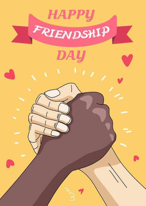 Friendship Day Creative, Friendship Poster, International Friendship Day, Creative Banners, About Friendship, Poster Psd Free Download, Simple Poster, Pride Day, Poster Psd