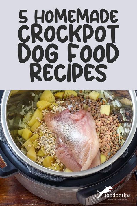 5 homemade slow cooker dog food recipes Crockpot Dog Food, Dog Food Recipes Vet Approved, Homemade Dog Food Recipes Vet Approved, Homemade Dog Food Crockpot, Homemade Dog Food Vet Approved, Cooker Dog, Dog Food Recipes Crockpot, Lou Dog, Chicken Dog Food Recipes