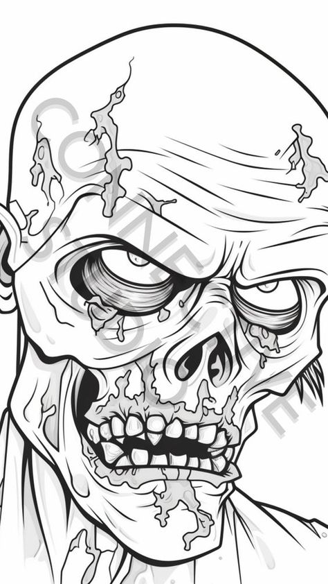 ZOMBIE APOCALYPSE Coloring pages for kids #coloringpagesforkids Coloring page for kids #coloringpageforkids Kids coloring page #kidscoloringpage 10.38 Horror Coloring Pages For Grown Ups, Zombie Reference, Zombies Coloring Pages, Zombie Coloring Pages, Grayscale Illustration, Zombie Drawing, Scary Coloring Pages, Skateboard Tattoo, Cool Skull Drawings