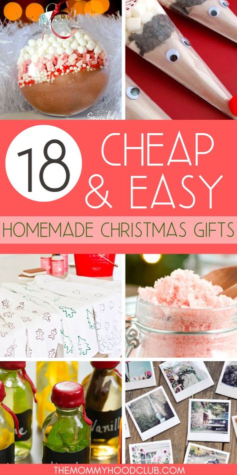 Cheap and easy homemade Christmas gift ideas for friends, family, coworkers. These diy gifts are simple and thoughtful, frugal and creative! Easy Last Minute Christmas Gifts, Easy Friend Christmas Gifts, Cost Effective Christmas Gifts, Cheap Xmas Gifts For Coworkers, Easy Xmas Gifts For Coworkers, Quick And Easy Diy Christmas Gifts, Christmas Happies For Coworkers, Easy Diy Bulk Christmas Gifts, Diy Gift For Coworkers Christmas