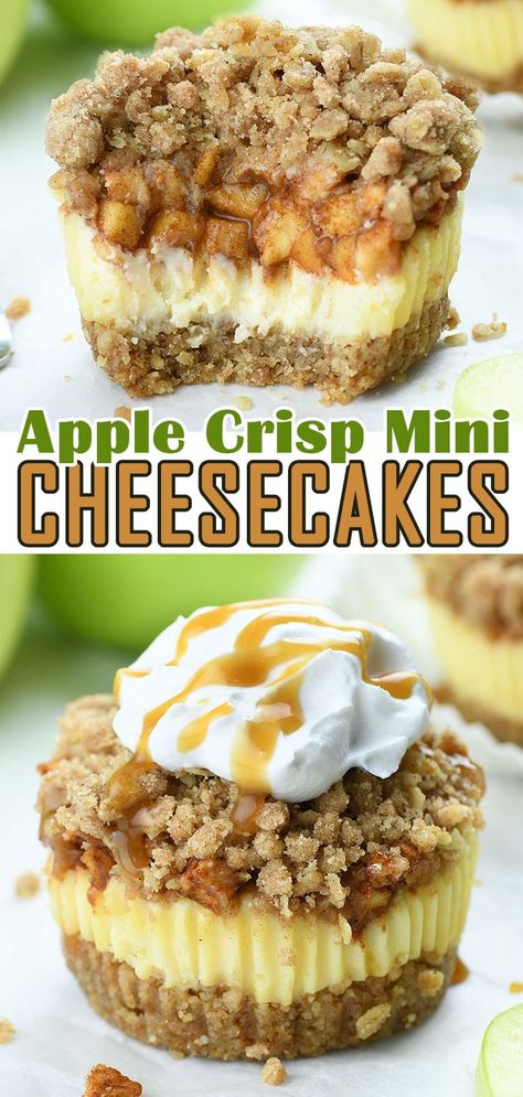 Apple Crisp Mini, Grad Food, Summer Dessert Ideas, Thursday Dinner, Dessert Business, 2024 Meals, Dessert Mini, Mini Cheesecake Recipes, Cheesecake Mini