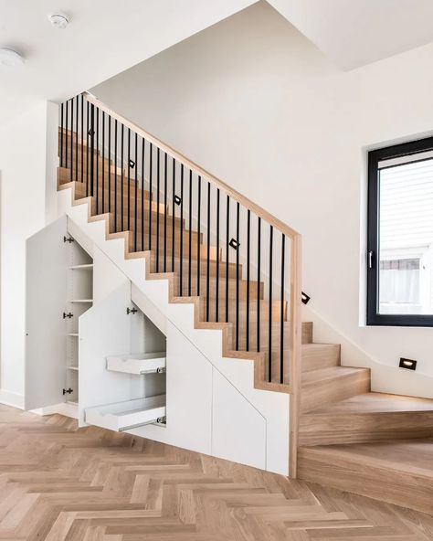 11 Ways To Maximize The Space Under The Stairs – Forbes Home Stairs With Storage Underneath, Cabinet Under Stairs, Under Stairs Pantry, Understair Storage, Space Under Stairs, Stair Nook, تحت الدرج, Stairs Renovation, Stairs Storage