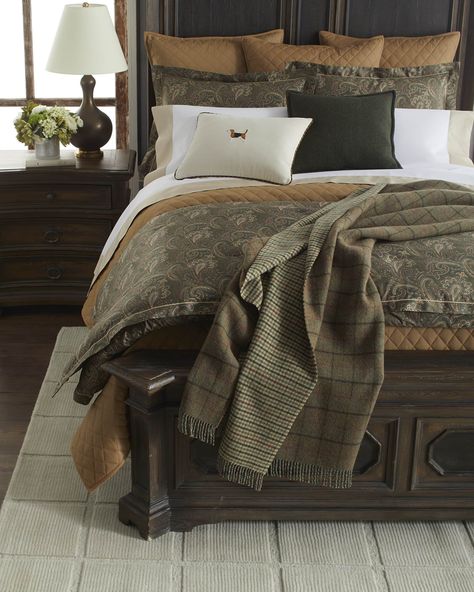 Modern Rustic Decor for the Home | Rustic Furniture | Buyer Select Ralph Lauren Home Bedroom, Country Housewife, Ralph Lauren Bedroom, 2024 Bedroom, Paisley Bedding, Bedding Luxury, Ralph Lauren Bedding, Designer Bedding, Modern Rustic Decor