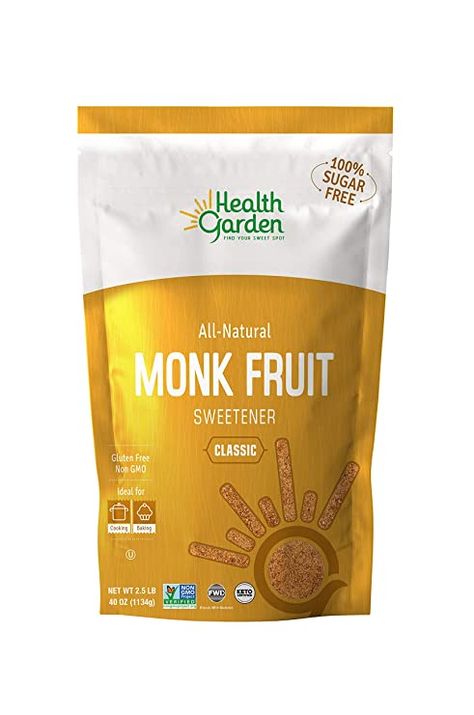 Monk Fruit Sweetener, Monk Fruit, Hungry Girl, Sugar Substitute, Health Info, Gourmet Food, Non Gmo, Gluten Free Dairy Free, Gourmet Recipes